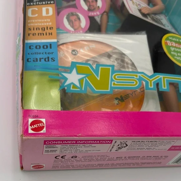 Barbie NSYNC Fan Doll y2k vintage Barbie, with CD. Bucket hat. Collectors cards - Picture 7 of 13